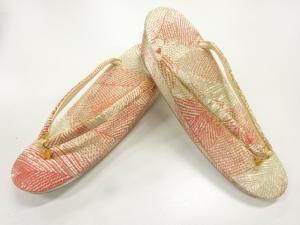 孔雀羽模様織出し草履（23センチ）